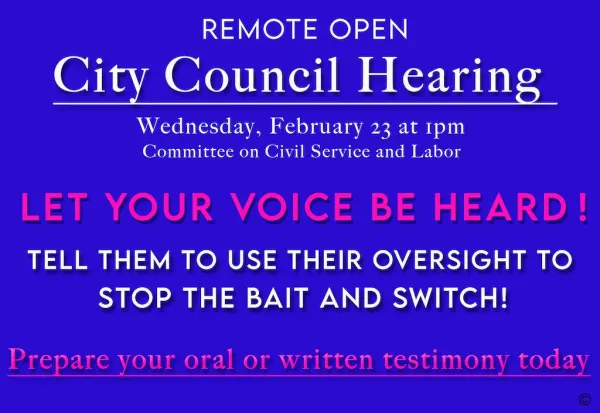 City Council Hearing Feb. 23, 2022